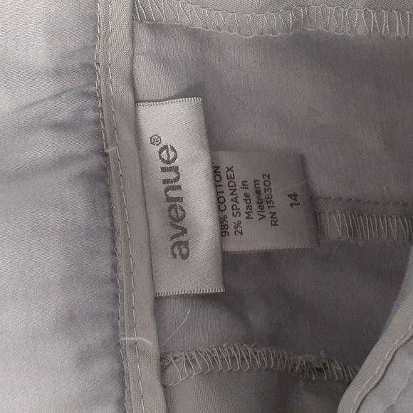 Avenue Silver Gray Stretch Curvy Ankle Fit Pant - Picture 8 of 8